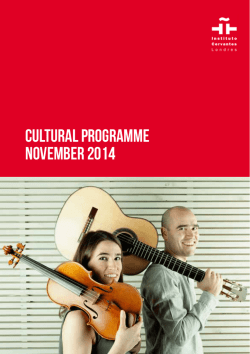 cultural programme NOVember 2014 - Instituto Cervantes in London