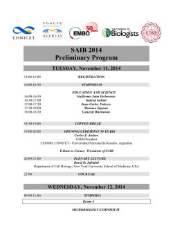 SAIB2014 Preliminary Program July 2014.pdf - Facultad de Ciencias