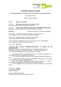 PROGRAMA III SIMPOSIO UNIBASQ - Irekia