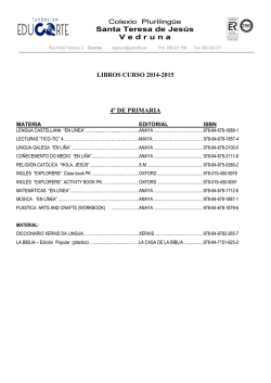 LIBROS CURSO 2014-2015 4º DE PRIMARIA - Carmelitas