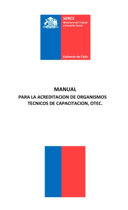 Manual para la acreditación de Organismos Técnicos de - Sence