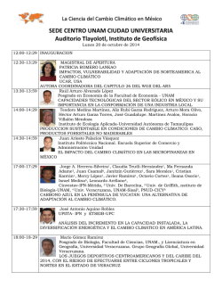 SEDE CENTRO UNAM CIUDAD UNIVERSITARIA Auditorio - pincc