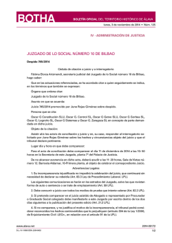 JUZGADO DE LO SOCIAL NÚMERO 10 DE BILBAO - Diputación