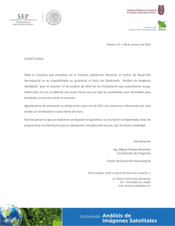 Diplomado: An&aacute;lisis de Im&aacute;genes Satelitales - Centro de Desarrollo