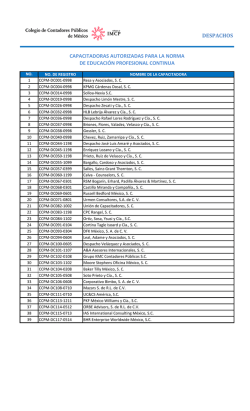 Despachos. - Colegio de Contadores P&uacute;blicos de M&eacute;xico