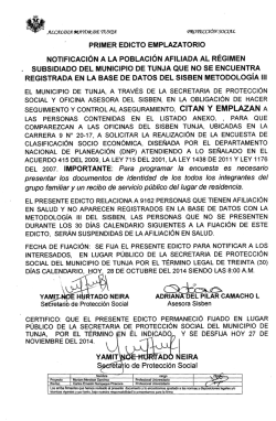 Descargar Primer Edicto Emplazatorio - Notificaci&oacute;n a la - Tunja
