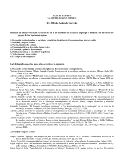 la sociología en México - Facultad de Ciencias Políticas y Sociales