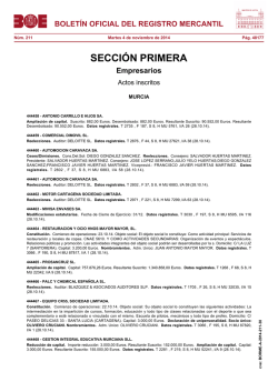 Actos de MURCIA del BORME núm. 211 de 2014 - BOE.es