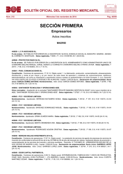 Actos de MADRID del BORME n&uacute;m. 212 de 2014 - BOE.es
