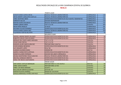Resultados Generales Nivel B - Universidad Autónoma del Estado