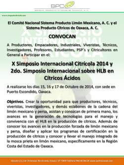 X Simposio Internacional Citr&iacute;cola 2014 y 2do. Simposio - Sagarpa