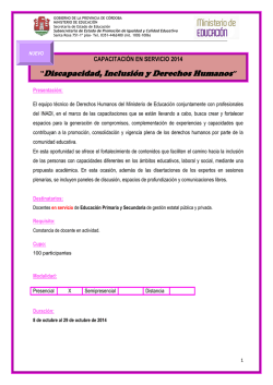 CAPACITACION DOCENTE - Igualdad y Calidad Educativa