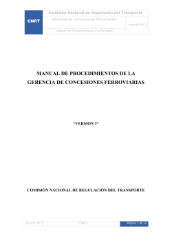 Manual Gerencia Concesiones Ferroviarias - Comisión Nacional de