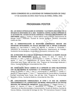 PROGRAMA POSTER - Sociedad de Farmacología de Chile