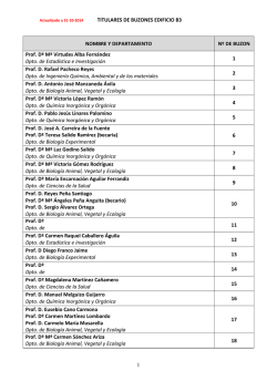 TITULARES DE BUZONES EDIFICIO B3 1 NOMBRE Y
