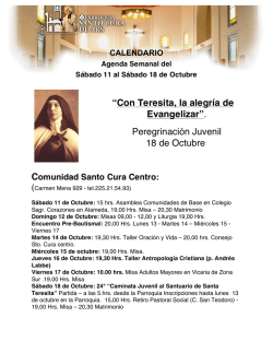 “Con Teresita, la alegría de Evangelizar”. Peregrinación Juvenil 18