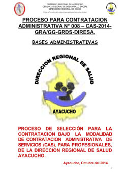 proceso cas n° 02-2012-gra/gg-gds-diresa - Dirección Regional de
