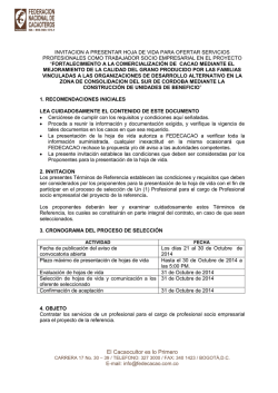 Profesional socioempresarial - Fedecacao