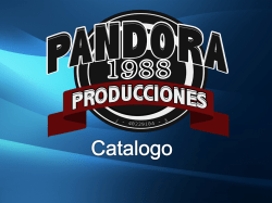 Catalogo Material P.O.P - Pandora Producciones