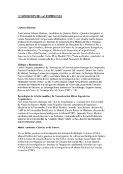 Listado de comisiones - Fundación BBVA