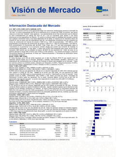Informe Diario 29 de Octubre del 2014 - Banco Itaú