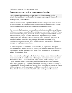 Compromiso energético: consensos en la crisis - IAE General