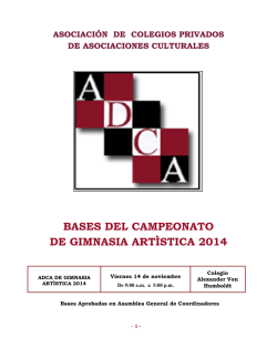 Bases de Gimnasia - adca - asociaci&oacute;n de colegios privados de