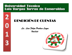 RENDICIÓN DE CUENTAS - Universidad Técnica Luis Vargas Torres