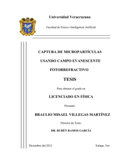 Captura de micropartículas usando campo evanescente fotorrefractivo