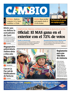 Oficial: El MAS gana en el exterior con el 72% de votos - Cambio