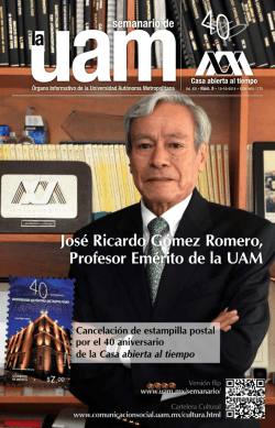 José Ricardo Gómez Romero, Profesor Emérito de la UAM