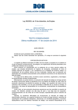 Ley 56/2003, de 16 de diciembre, de Empleo. - BOE.es