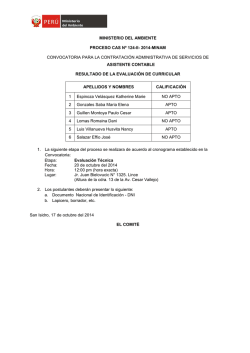 convocatoria_124_2_ 2014_minam_eval_tec - Ministerio del