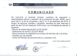 [COMUNICADO] Atención al personal docente, auxiliares - Ugel 03
