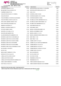 L i s t ado de Of e r t as