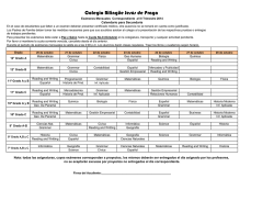 No. 47 Calendario de Exámenes Mensuales- Secundaria 2014