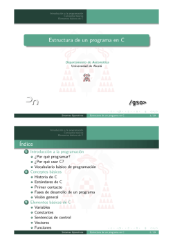 Estructura de un programa en C Índice - Universidad de Alcalá