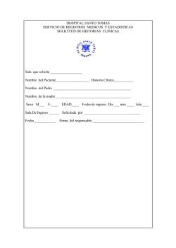 Formulario de Solicitud de Expediente Cl&iacute;nico - Hospital Santo Tom&aacute;s