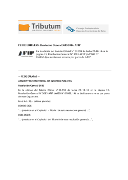 Nov. Nac. AFIP 3685- fe de erratas