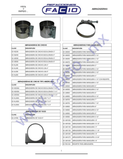 Catalogo de abrazaderas de acero inoxidable