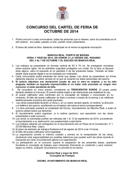 bases concurso cartel feria octubre 2014 - Ayuntamiento de Mancha