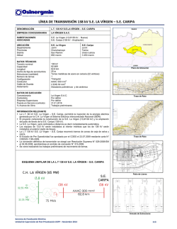 L&Iacute;NEA DE TRANSMISI&Oacute;N 138 kV S.E. LA V&Iacute;RGEN &ndash; S.E. CARIPA