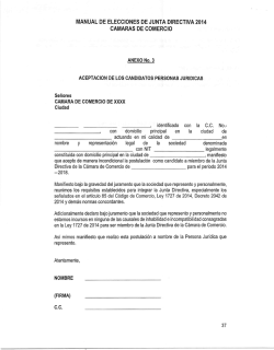 manual de elecciones de junta directiva 2014 camaras - Sogamoso