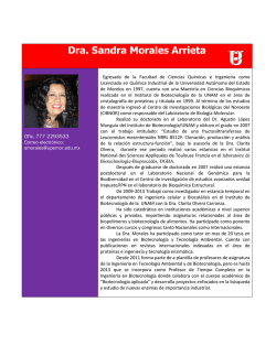 Dra. Sandra Morales Arrieta - Upemor