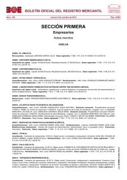 Actos de HUELVA del BORME núm. 193 de 2014 - BOE.es