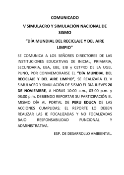 COMUNICAD V SIMULACRO Y SIMULACIÓN.pdf - UGEL PUNO