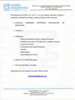 vacante Ing. Agrónomo en Irrigación.pdf - uaaan