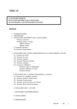 Definici&oacute;n de Notaci&oacute;n Musical
