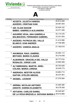 padron provisorio postulantes clase media aptos licitacion y sorteo