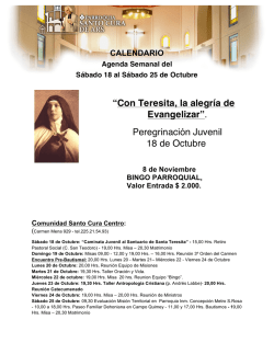 “Con Teresita, la alegría de Evangelizar”. Peregrinación Juvenil 18